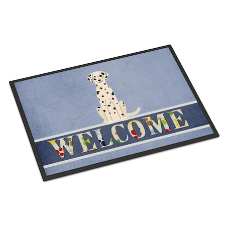 Carolines Treasures 18 x 27 in. Dalmatian Welcome Indoor or Outdoor Mat BB5678MAT